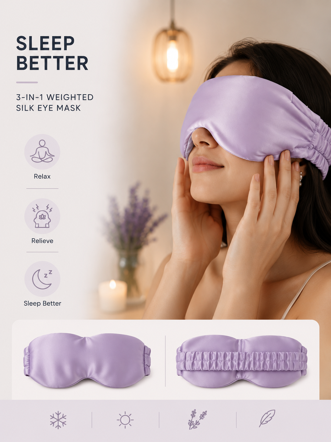 Weighted Silk Sleep Mask