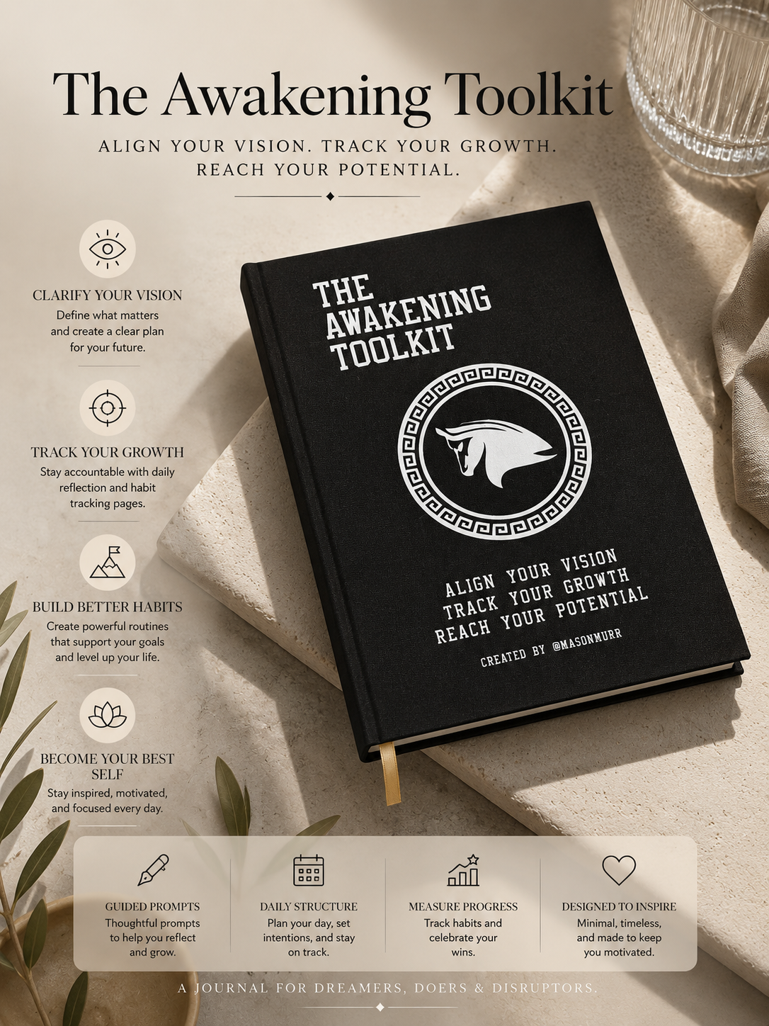 The Awakening Toolkit - Meditation & Self Mastery Guided Journal