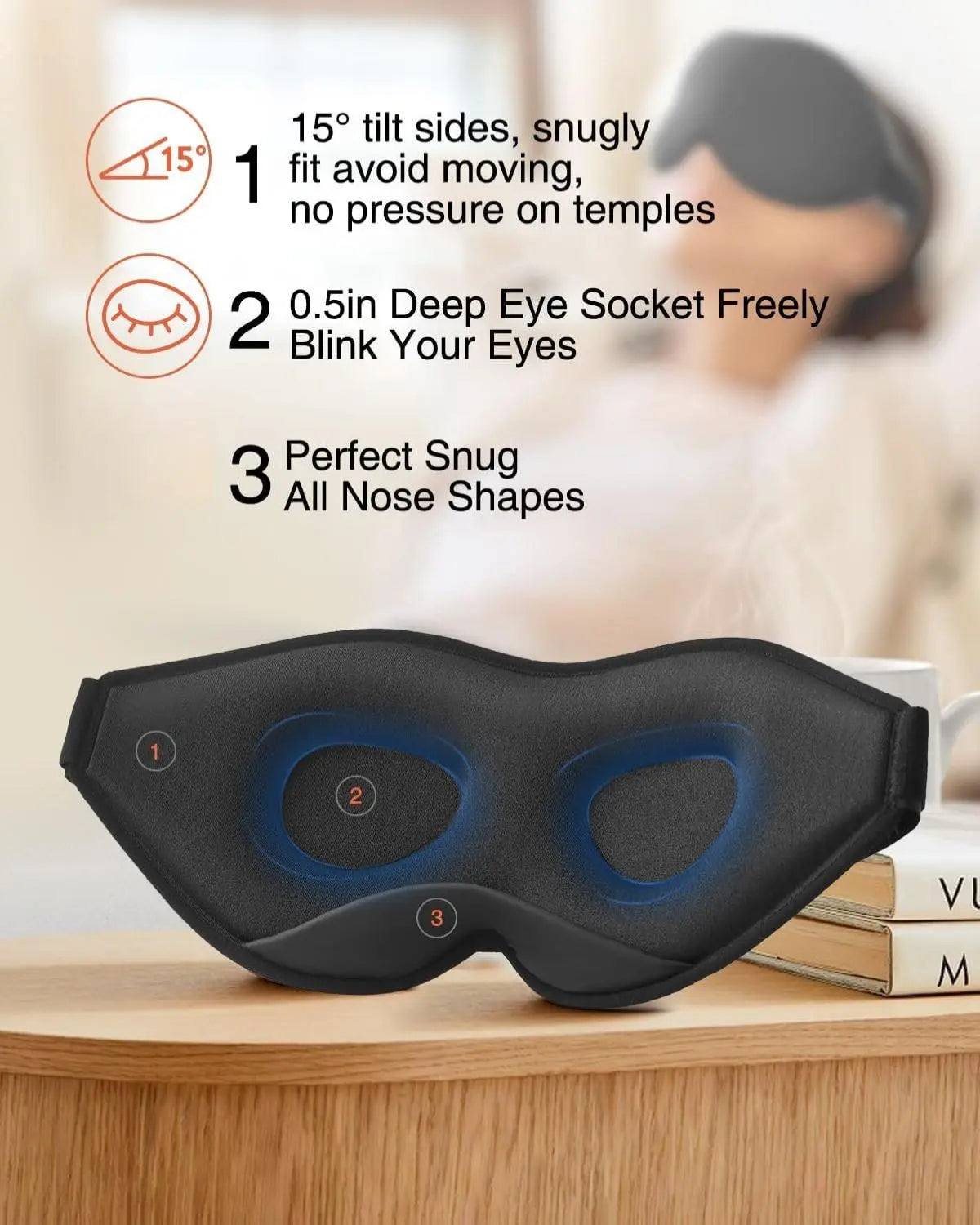 3D Sleep Mask for Side Sleepers